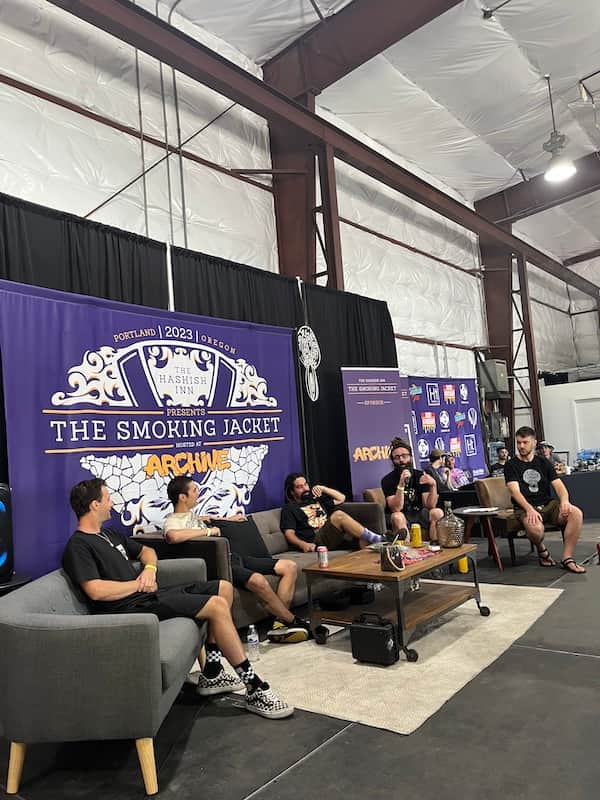 hashtek solventless extraction equipment at the smoking jacket 2023 hash rosin event