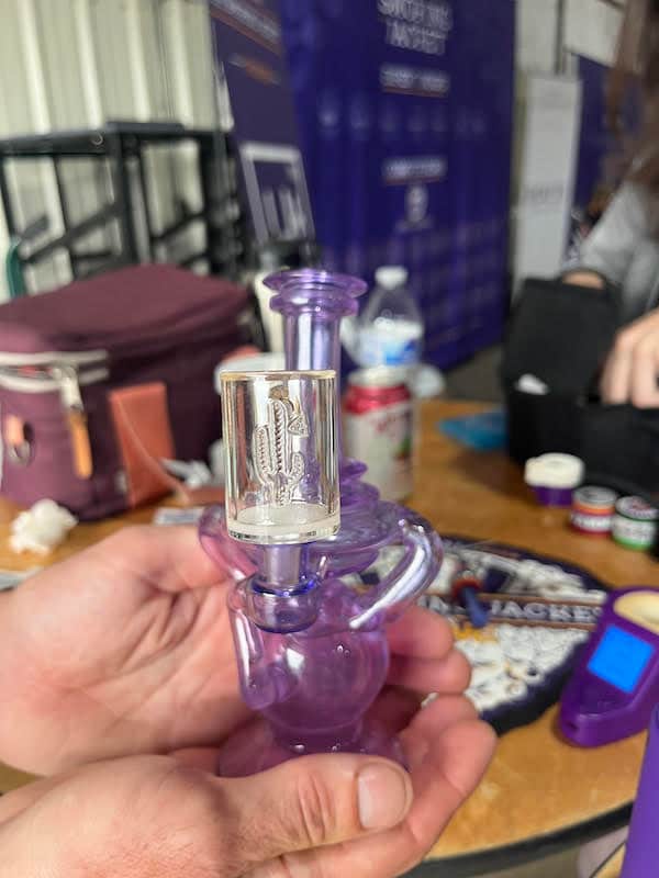 hashtek solventless extraction equipment at the smoking jacket 2023 hash rosin event
