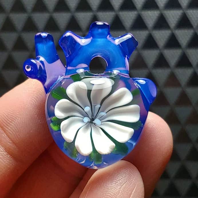 Heart Pendants from Mandella Glass